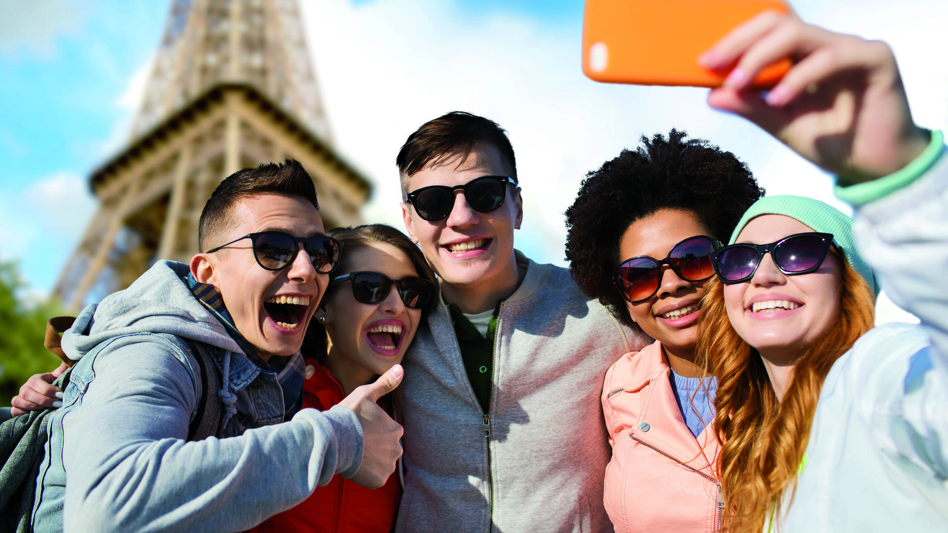 étudiants selfie